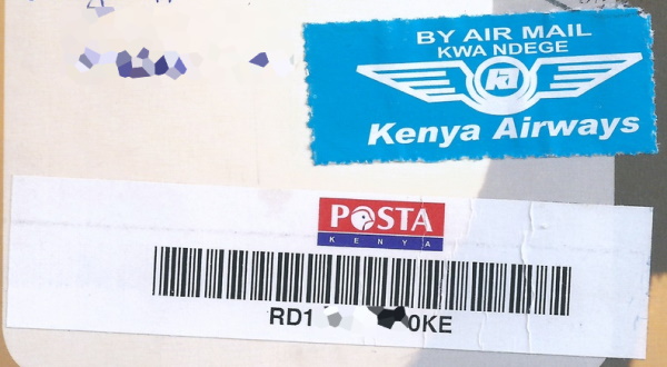 Kenya airmail sticker
