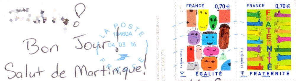 Martinique stamps postmark