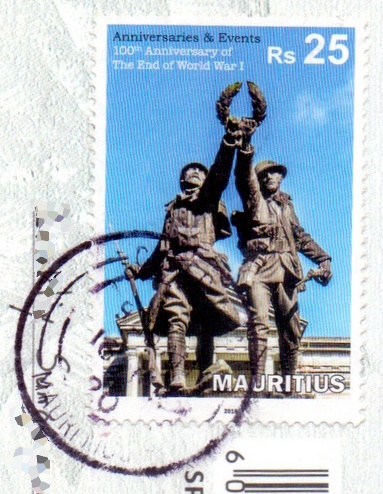 Mauritius stamp postmark
