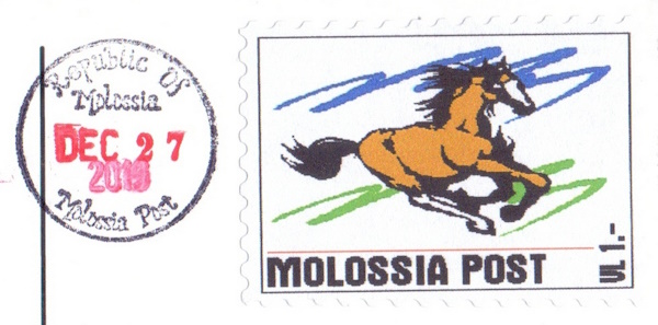 Molossia postmark stamp