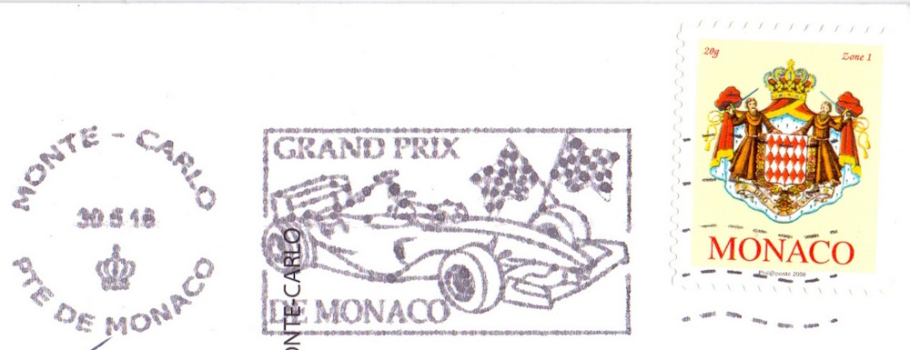 Monaco F1 postmark
