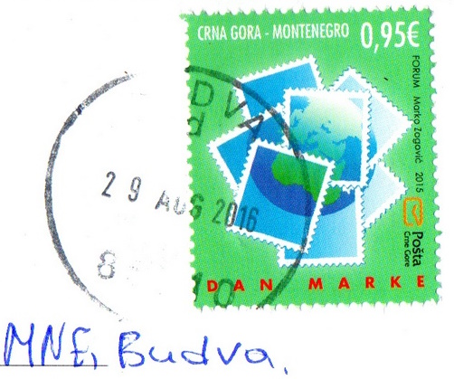 Montenegro stamp postmark